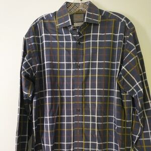 NWOT Thomas Dean Pima Cotton Plaid Shirt Size M